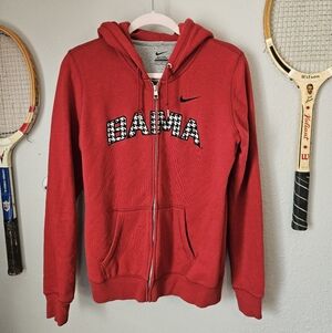 Nike Alabama Zip Up Front Hoodie Large Red